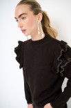 MAGLIA PARICOLLO ROUCHES MANICA MORO