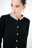 CARDIGAN PARICOLLO GIOIELLO NERO