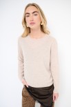 MAGLIA PARICOLLO MISTO CACHEMIRE BEIGE