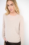 MAGLIA PARICOLLO MISTO CACHEMIRE BEIGE
