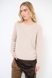 MAGLIA PARICOLLO MISTO CACHEMIRE BEIGE