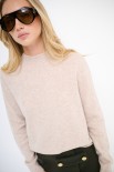 MAGLIA MEZZO COLLO MISTO CACHEMIRE BEIGE