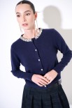 CARDIGAN PARICOLLO GIOIELLO BLU