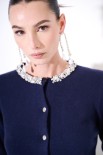 CARDIGAN PARICOLLO GIOIELLO BLU