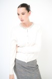 CARDIGAN PARICOLLO GIOIELLO BURRO