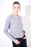 CARDIGAN PARICOLLO GIOIELLO GRIGIO MEDIO