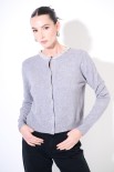 CARDIGAN PARICOLLO GIOIELLO GRIGIO MEDIO