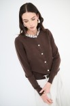 CARDIGAN PARICOLLO GIOIELLO MORO