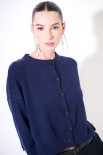 CARDIGAN PARICOLLO COSTA ALTA FONDO BLU