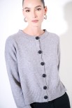 CARDIGAN PARICOLLO COSTA ALTA FONDO GRIGIO MEDIO
