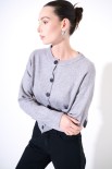 CARDIGAN PARICOLLO COSTA ALTA FONDO GRIGIO MEDIO