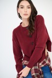 CARDIGAN PARICOLLO COSTA ALTA FONDO VINO