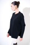 MAGLIA OVER PARICOLLO NERO