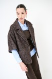 CAPPOTTO CORTO DOPPIO PETTO RESCA BOUCLE MORO