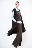 GILET LUNGO FRANGE + TASCHE MORO