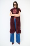 GILET LUNGO FRANGE + TASCHE VINO