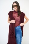 GILET LUNGO FRANGE + TASCHE VINO