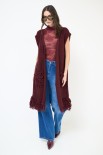 GILET LUNGO FRANGE + TASCHE VINO
