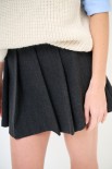 MINIGONNA CON PIEGHE NERO