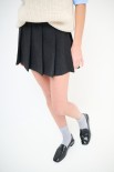 MINIGONNA CON PIEGHE NERO