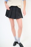 MINIGONNA CON PIEGHE NERO