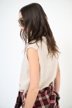 GILET BOTTONI GIOIELLO BEIGE