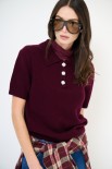 POLO MANICA CORTA BOTTONI GIOIELLO VINO
