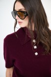 POLO MANICA CORTA BOTTONI GIOIELLO VINO