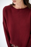 MAGLIA OVER CUCITURA CENTRALE BORDEAUX