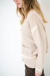 MAXI CARDIGAN LANA CON RICAMI BEIGE