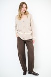 MAXI CARDIGAN LANA CON RICAMI BEIGE