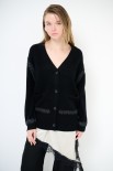MAXI CARDIGAN LANA CON RICAMI NERO