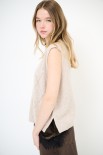 GILET ROMBI PAILLETTES BEIGE
