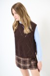GILET ROMBI PAILLETTES COFFEE