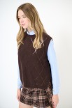 GILET ROMBI PAILLETTES COFFEE