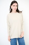MAGLIA OVER MICROPAILLETTES BEIGE