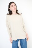 MAGLIA OVER MICROPAILLETTES BEIGE