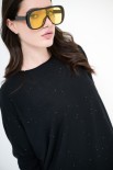 MAGLIA OVER MICROPAILLETTES NERO