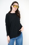 MAGLIA OVER MICROPAILLETTES NERO