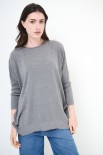MAGLIA OVER MICROPAILLETTES GRIGIO