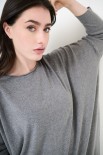 MAGLIA OVER MICROPAILLETTES GRIGIO