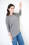 MAGLIA OVER MICROPAILLETTES GRIGIO