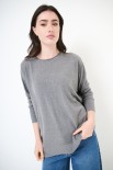 MAGLIA OVER MICROPAILLETTES GRIGIO