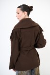 CAPPOTTO CORTO VESTAGLIA CON FRANGE MORO