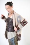 CARDIGAN MULTI ETNICO BEIGE