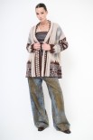 CARDIGAN MULTI ETNICO BEIGE
