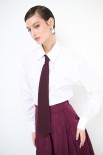 CAMICIA POPELINE CRAVATTA BORDEAUX