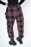 PANTALONE OVETTO CHECK NERO