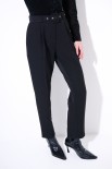PANTALONE SLIM CINTURA FODERATA NERO