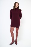 MAGLIA ABITO CON IL COLLO ALTO VINO